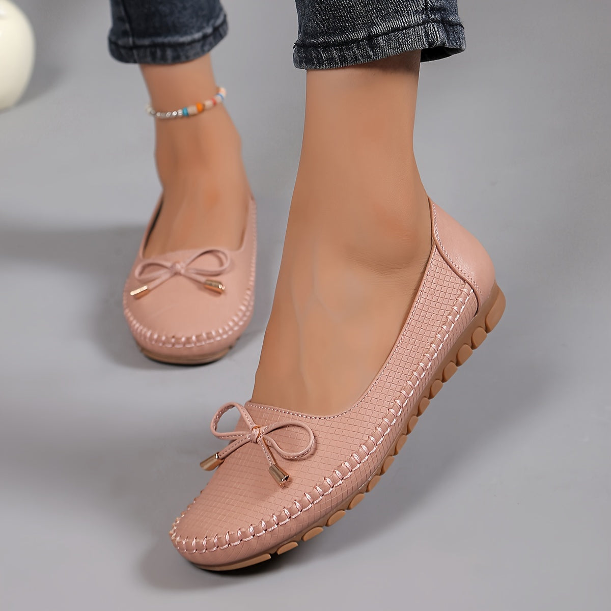 Velurette™ – Elegant Women's Loafers with Bow Design