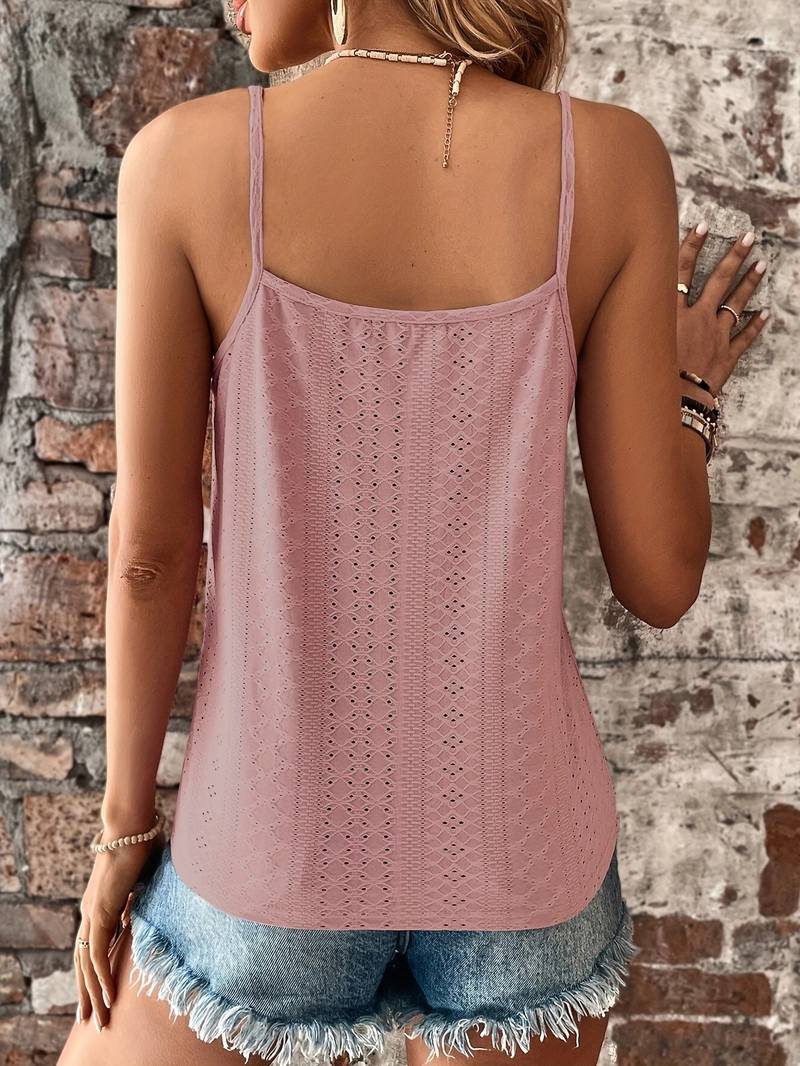 Alida – Cami-Top mit Ösen und Spitze für Damen