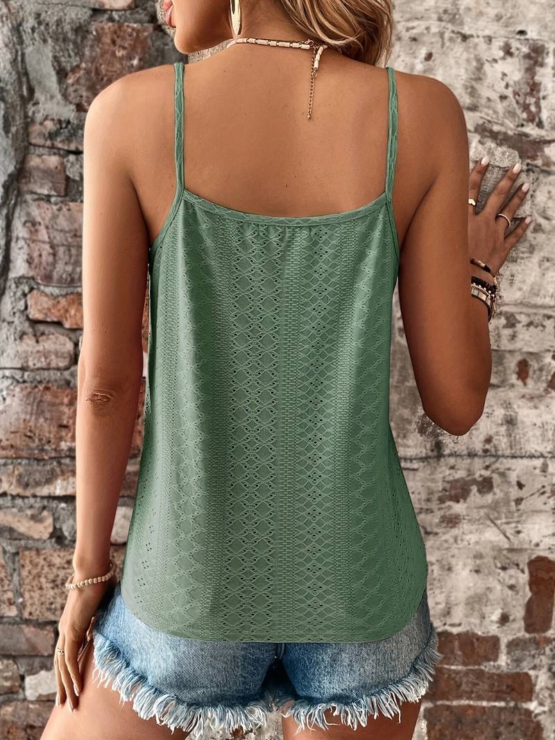 Alida – Cami-Top mit Ösen und Spitze für Damen