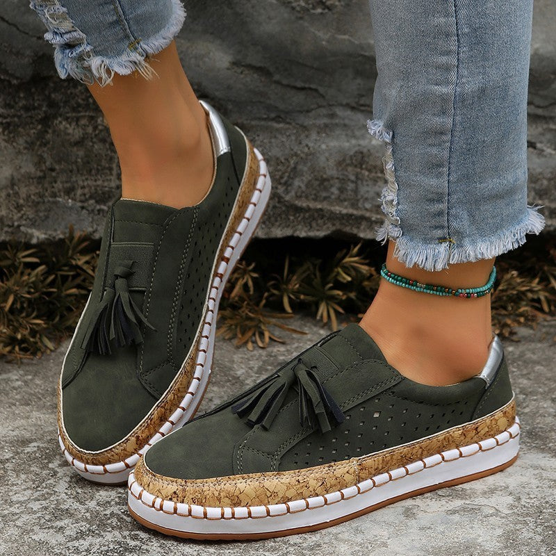 Tasselina™ – Stylish Women's Loafers with Decorative Tassels