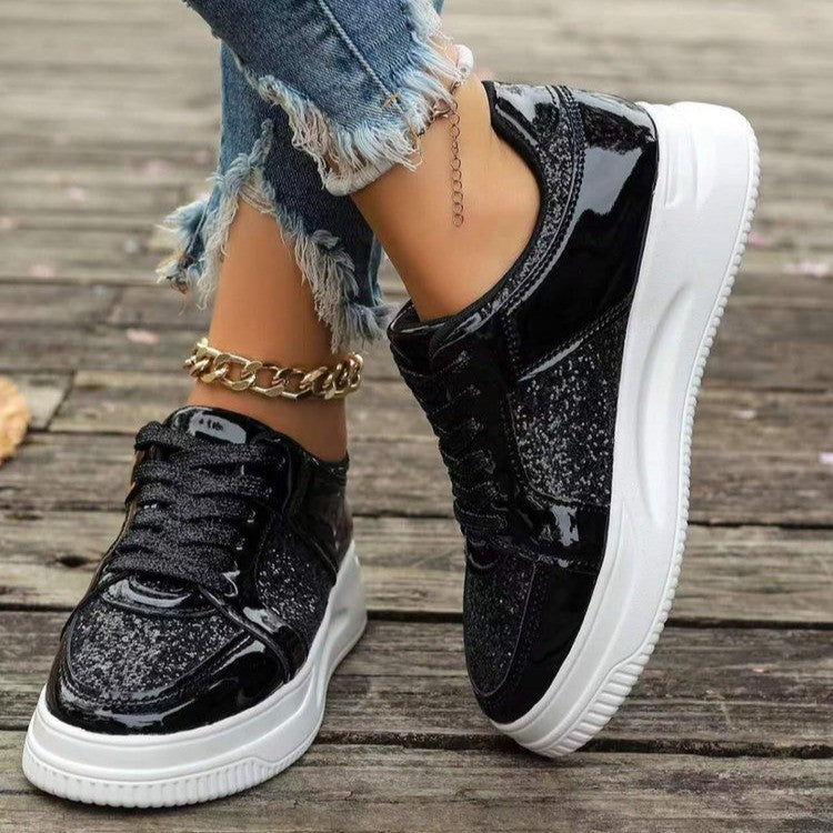 GlamStep™ – Elegant Women's Sneakers with Sparkling Sequins