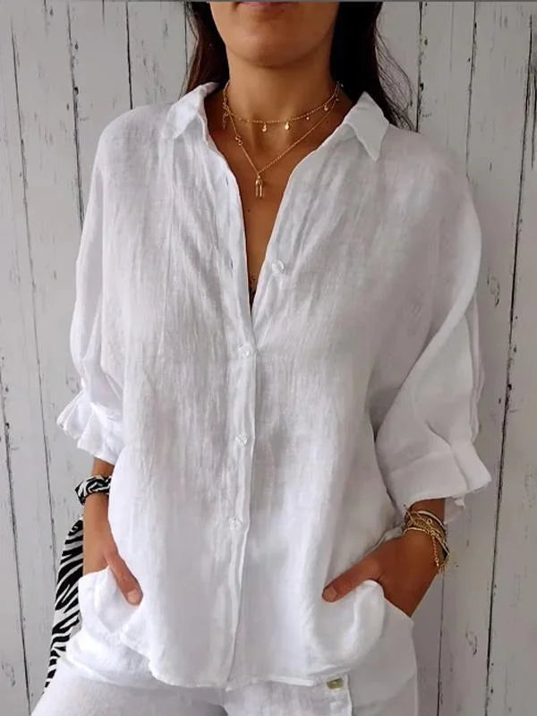 Madison - Timeless Elegant Blouse with Button Front