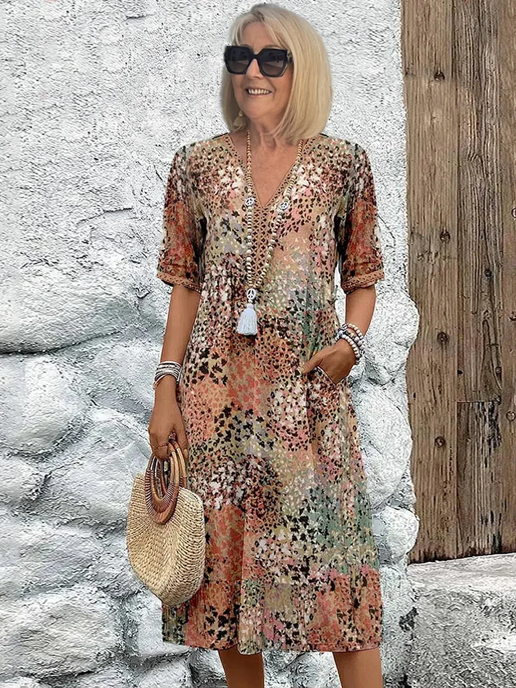 Skye - Summer Dress with V-Neck