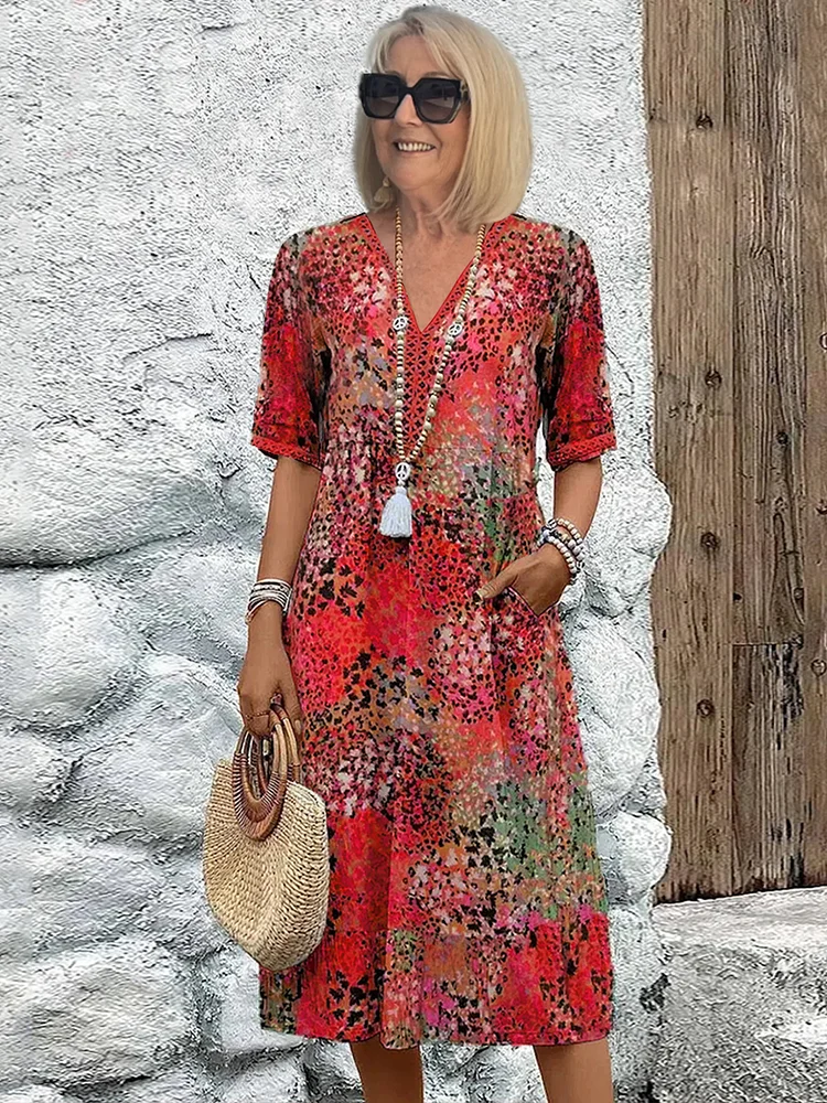Skye - Summer Dress with V-Neck