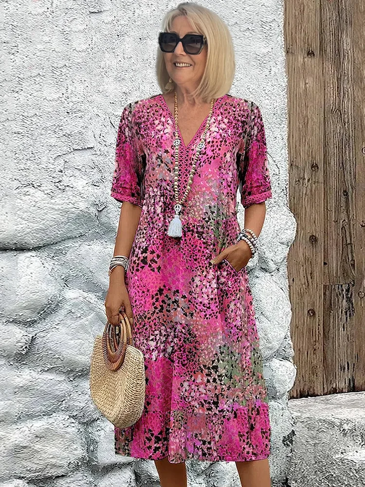 Skye - Summer Dress with V-Neck