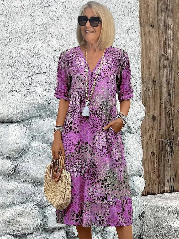 Skye - Summer Dress with V-Neck