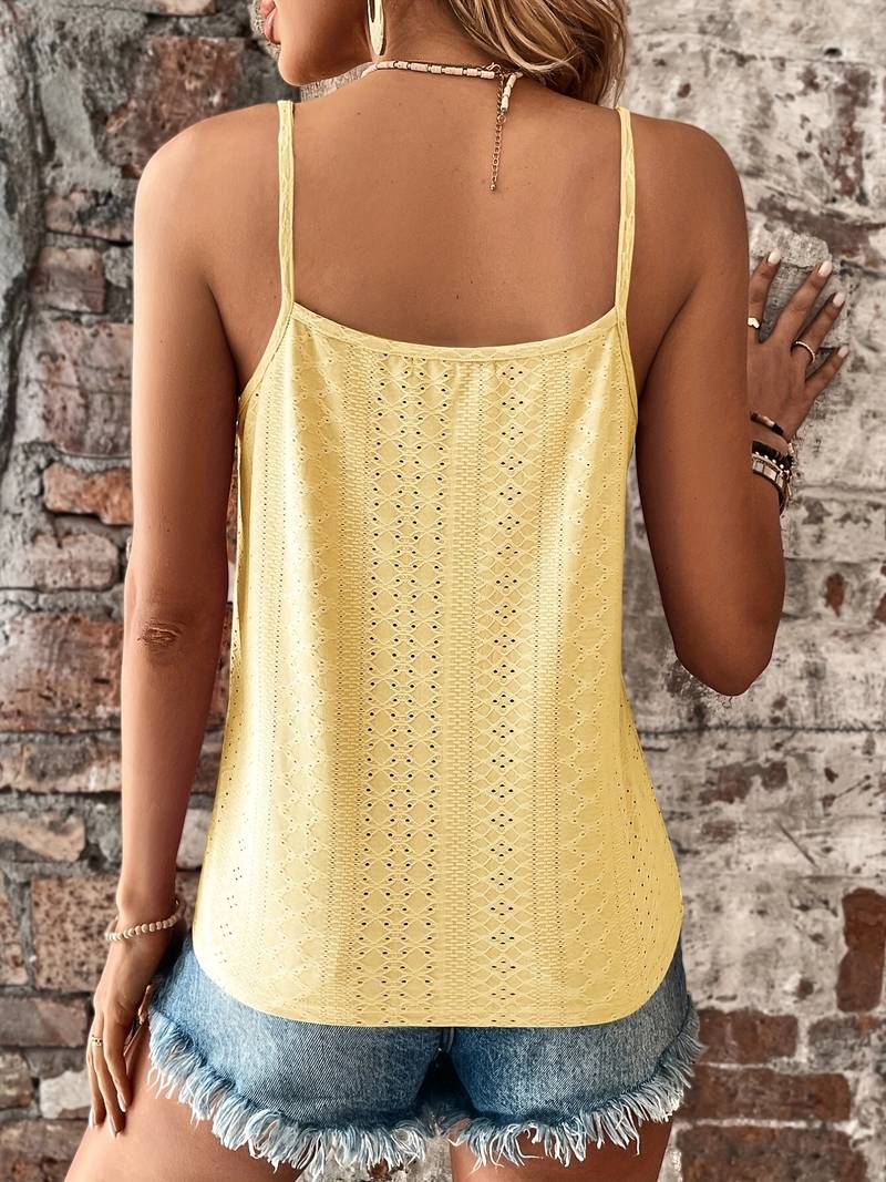 Alida – Cami-Top mit Ösen und Spitze für Damen