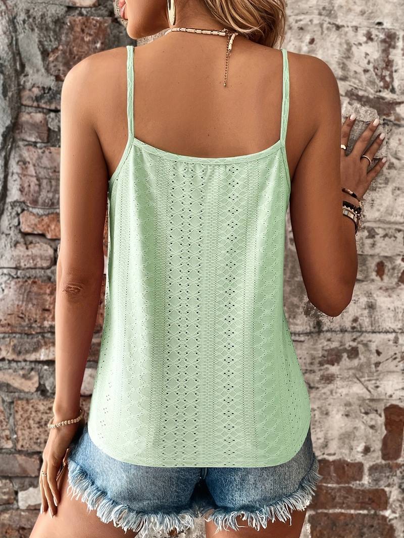 Alida – Cami-Top mit Ösen und Spitze für Damen