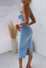 Grazia™ – Women's Strapless Cocktail Dress with Seductive Back Slit