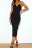 Grazia™ – Women's Strapless Cocktail Dress with Seductive Back Slit