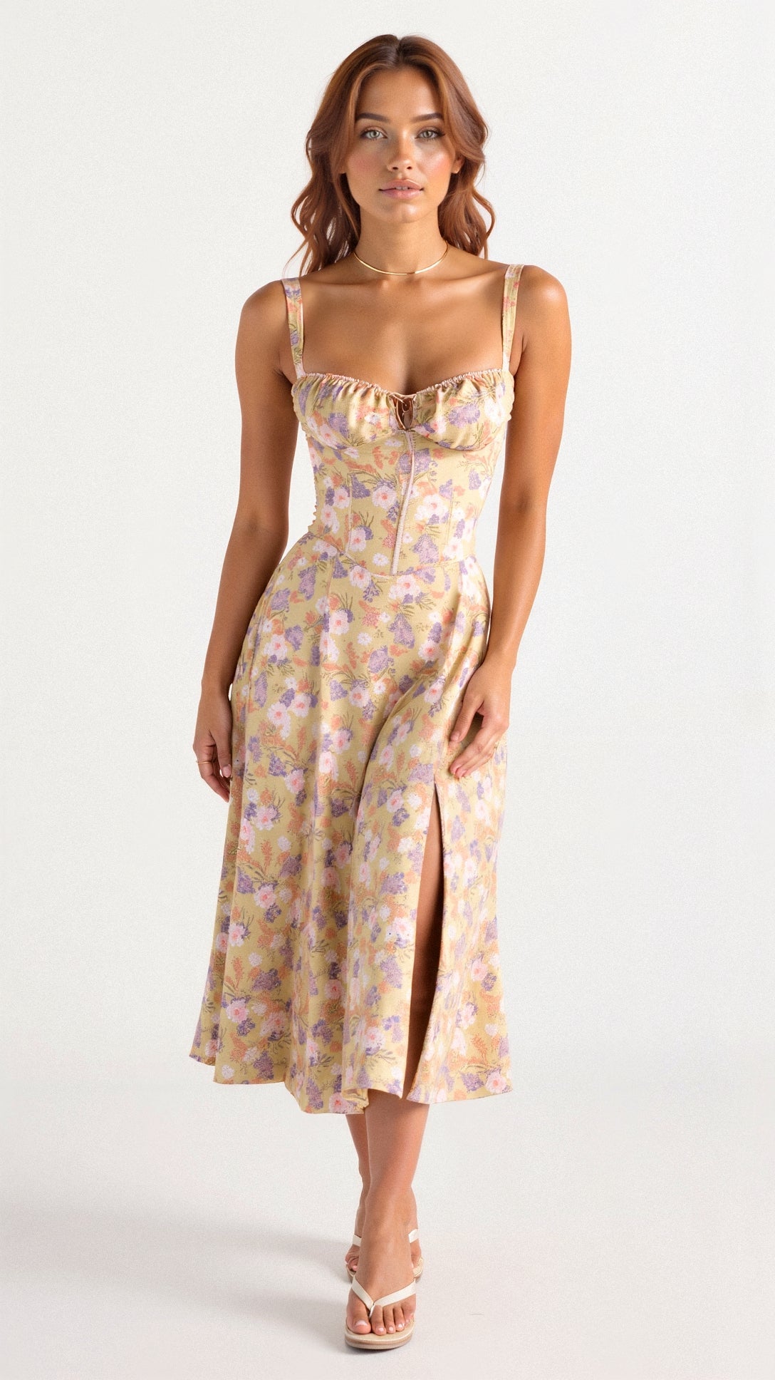 Arabella Tailliertes Damenkleid mit Schnürung und Herzausschnitt