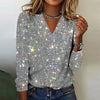 Elaina | Women's Sparkling Glitter Blouse | Long Sleeve