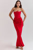 Renata – Off-shoulder Satin Corset Maxi Dress for Women