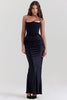 Renata – Off-shoulder Satin Corset Maxi Dress for Women