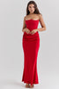 Renata – Off-shoulder Satin Corset Maxi Dress for Women