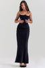 Renata – Off-shoulder Satin Corset Maxi Dress for Women