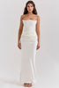 Renata – Off-shoulder Satin Corset Maxi Dress for Women
