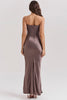Renata – Off-shoulder Satin Corset Maxi Dress for Women