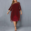 Lacelora™ – Women's Midi Dress with Elegant Lace