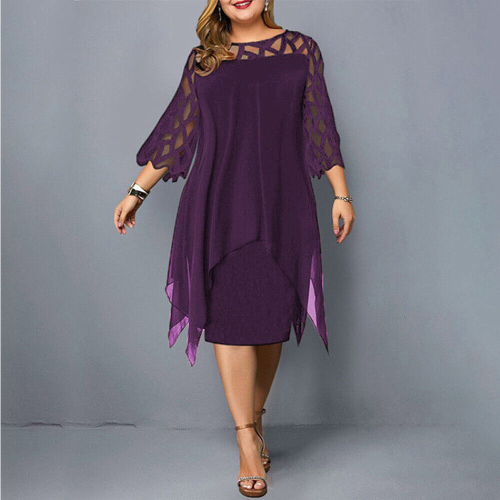 Lacelora™ – Women's Midi Dress with Elegant Lace