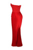 Renata – Off-shoulder Satin Corset Maxi Dress for Women