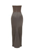 Renata – Off-shoulder Satin Corset Maxi Dress for Women
