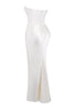 Renata – Off-shoulder Satin Corset Maxi Dress for Women