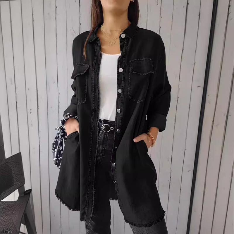 Claudia™ Denim Polo Jacket