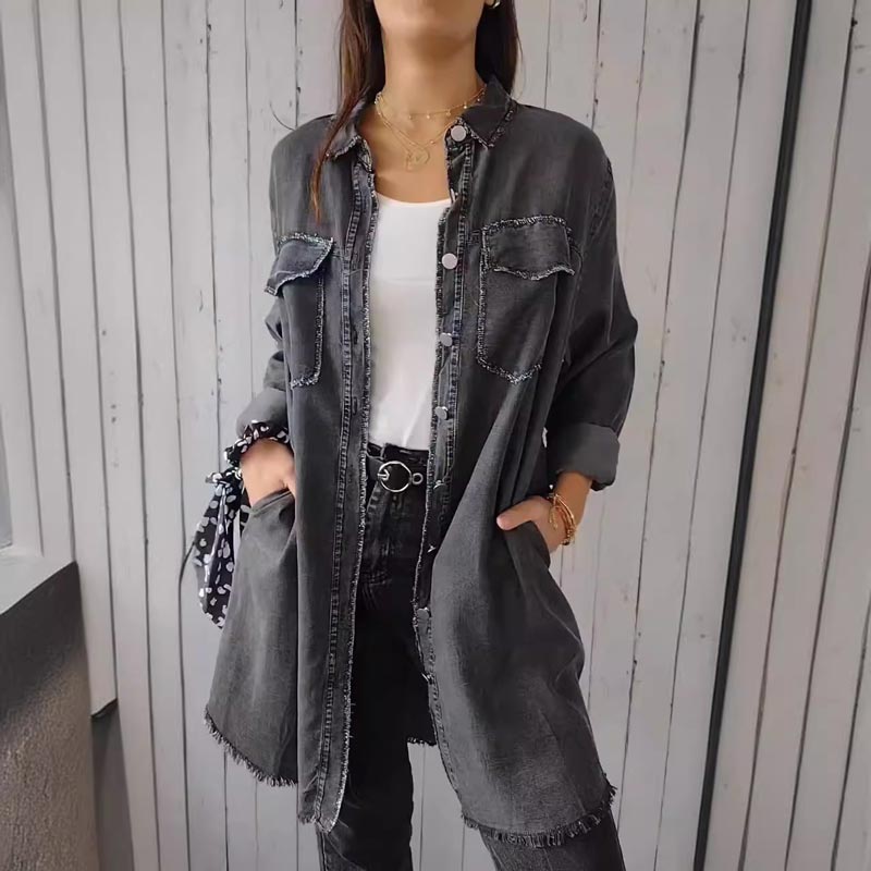Claudia™ Denim Polo Jacket