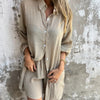 Nadine™ Long Sleeve Shirt & Shorts Set