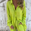 Nadine™ Long Sleeve Shirt & Shorts Set