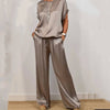 Doris™ Satin Blouse and Pants Set
