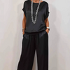 Doris™ Satin Blouse and Pants Set