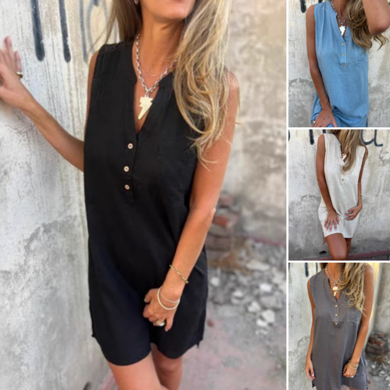 Emmi™ Sleeveless Buttoned Dress