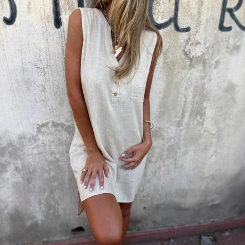 Emmi™ Sleeveless Buttoned Dress