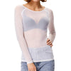 Valentina – Transparente Mesh Langarm Top für Damen
