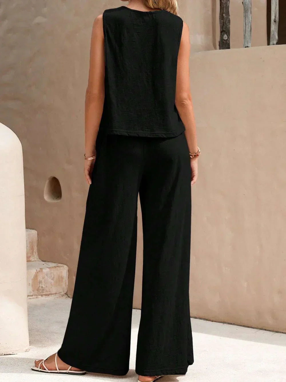 Two-piece Set with Top and Casual Pants for Women | Summer